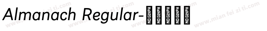 Almanach Regular字体转换